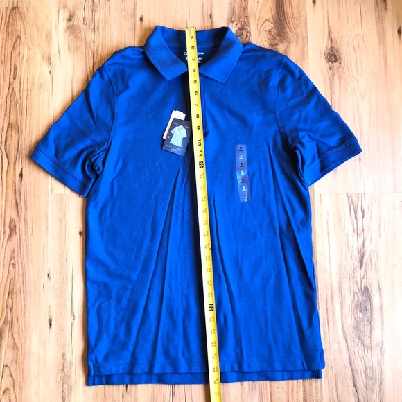 NEW CROFT & BARROW Easy Care Pique Polo Shirt Blue Small Men’s UNISEX - Picture 7 of 15